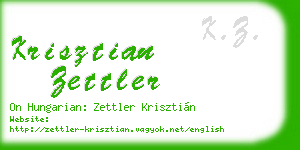 krisztian zettler business card